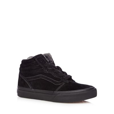 Boy's high top suede trainers